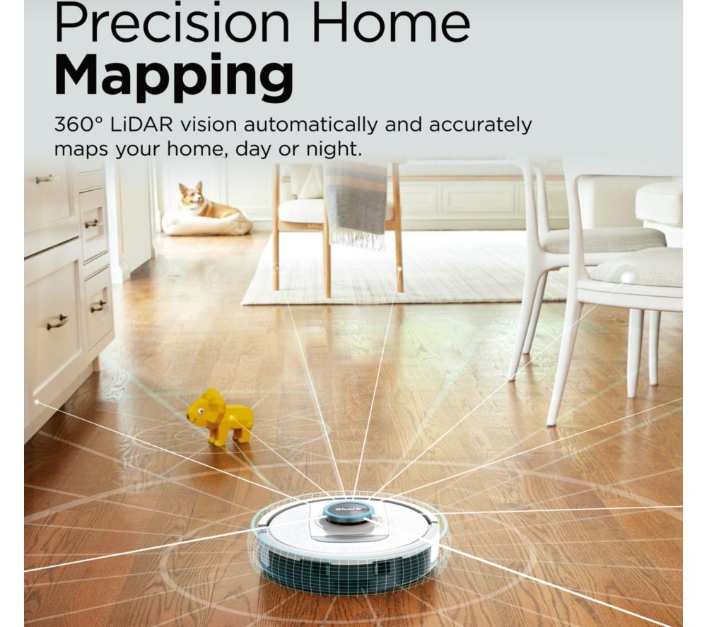 SHARK PowerDetect Self-Empty AV2820VEUKWH Robot Vacuum Cleaner - White image number 7 of 12