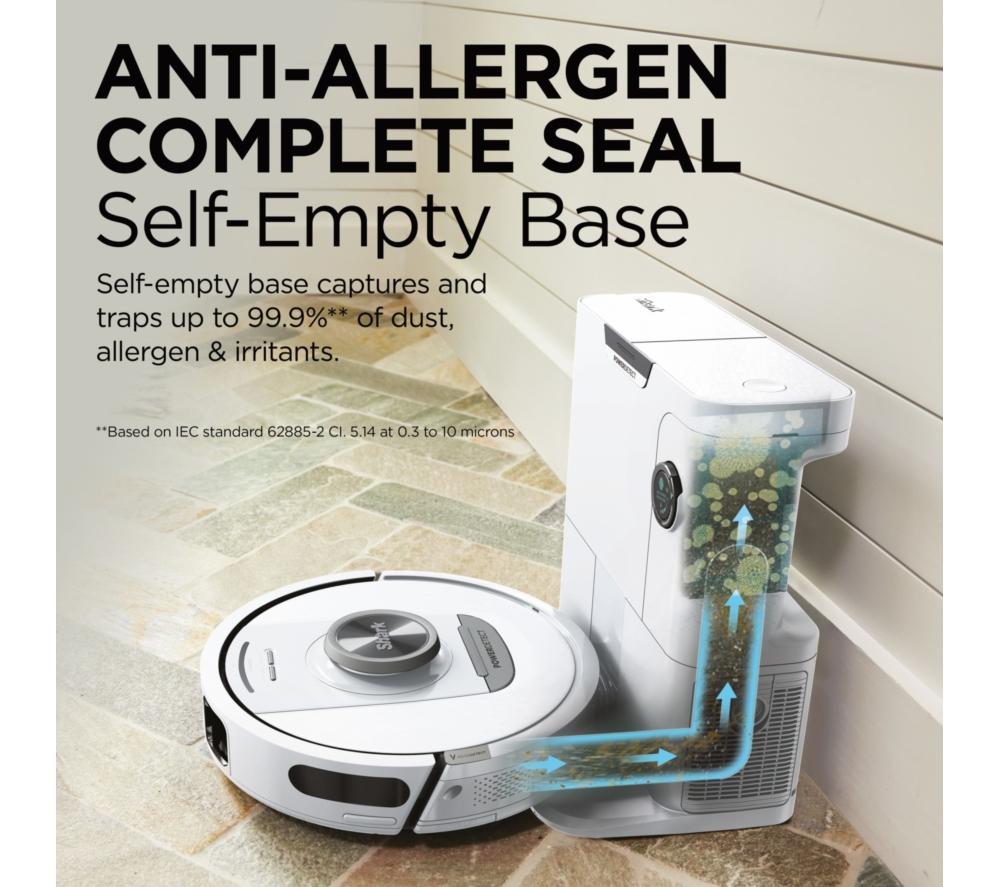 SHARK PowerDetect Self-Empty AV2820VEUKWH Robot Vacuum Cleaner - White image number 11 of 12