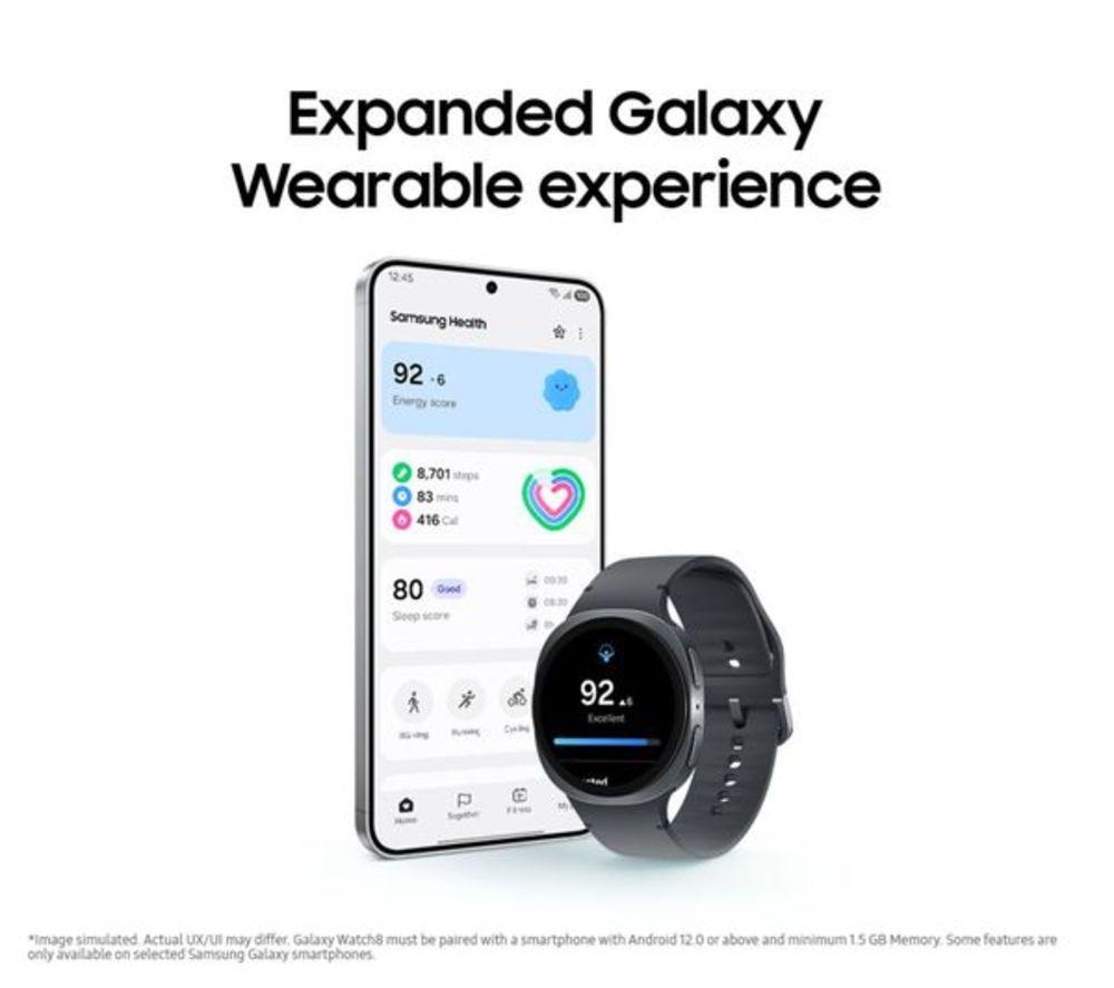 SAMSUNG Galaxy Refurbished Watch8 BT with Bixby - Graphite, 40 mm (Very Good Condition) image number 12 of 39