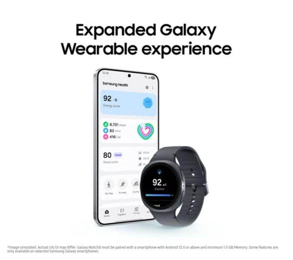 SAMSUNG Galaxy Refurbished Watch8 BT with Bixby - Graphite, 40 mm (Very Good Condition) image number 34 of 39