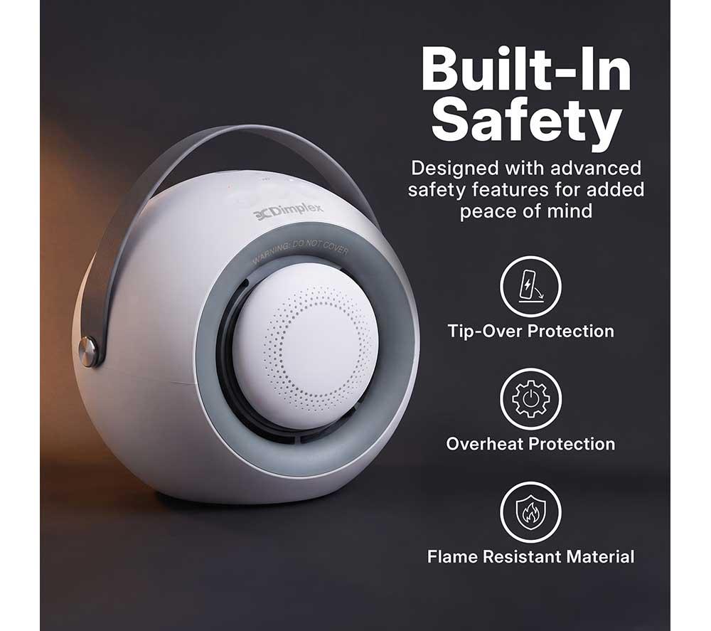 DIMPLEX DDF390 400 W Portable Desk Fan Heater with Detachable Handwarmer - White image number 11 of 15
