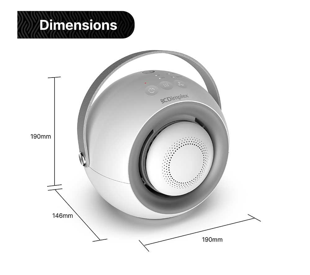 DIMPLEX DDF390 400 W Portable Desk Fan Heater with Detachable Handwarmer - White image number 14 of 15