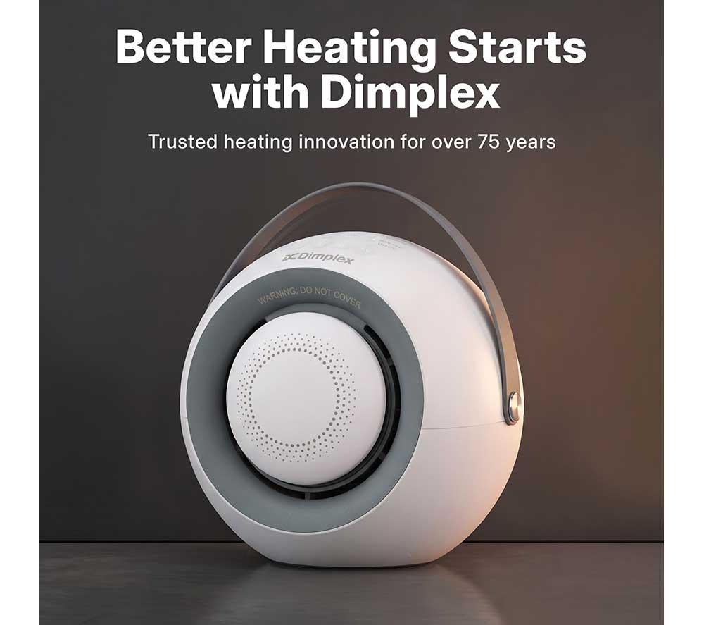 DIMPLEX DDF390 400 W Portable Desk Fan Heater with Detachable Handwarmer - White image number 15 of 15