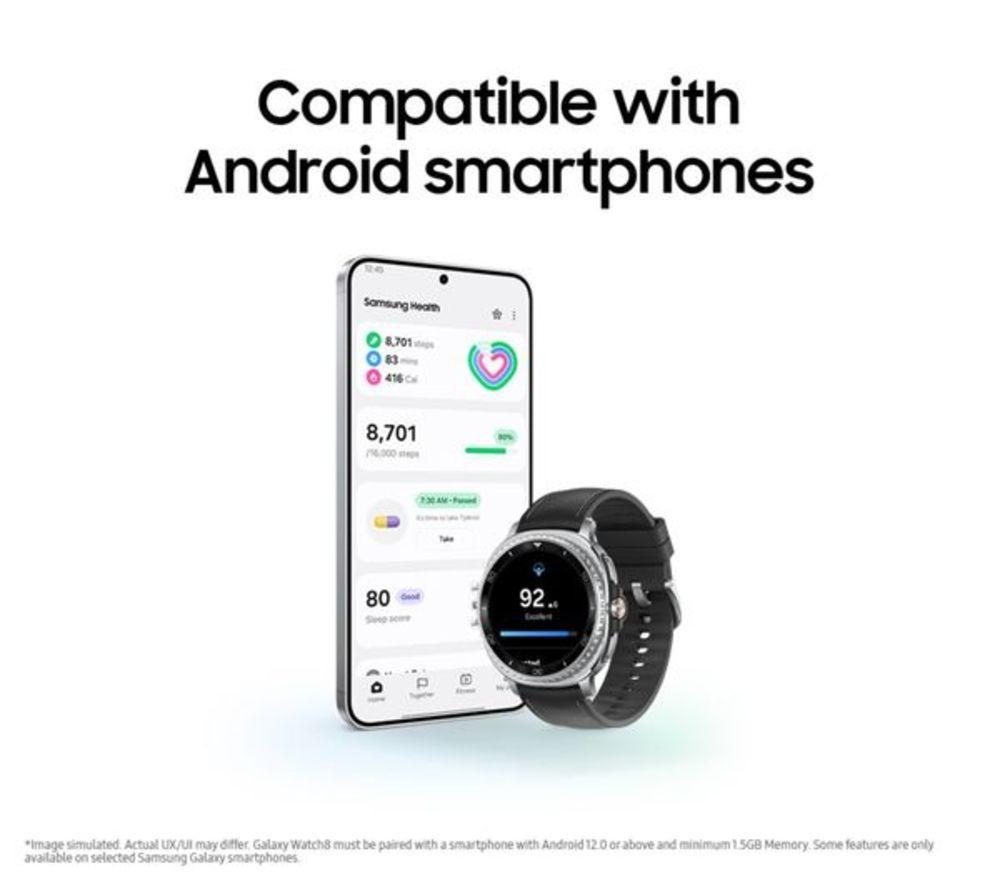 SAMSUNG Galaxy Refurbished Watch8 Classic BT with Bixby - Black, 46 mm (Very Good Condition) image number 12 of 33