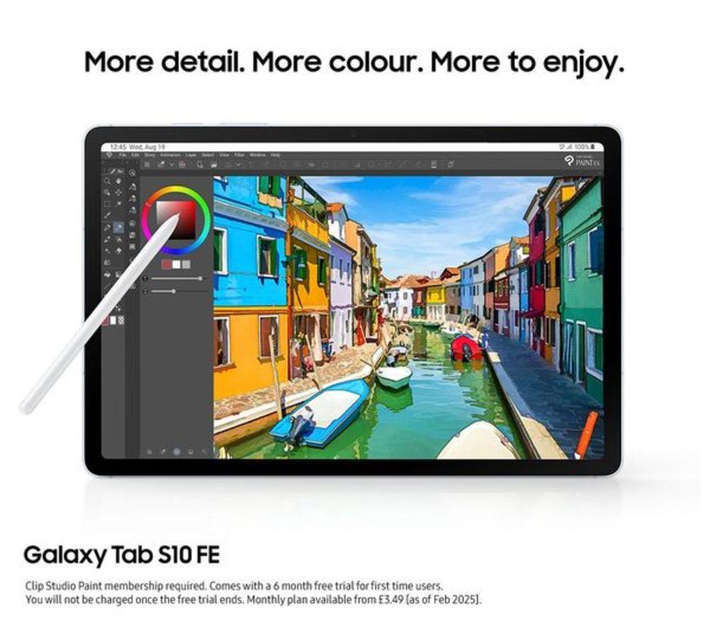 SAMSUNG Galaxy Tab S10 FE 10.9" Refurbished Tablet - 128 GB, Grey (Excellent Condition) image number 11 of 22