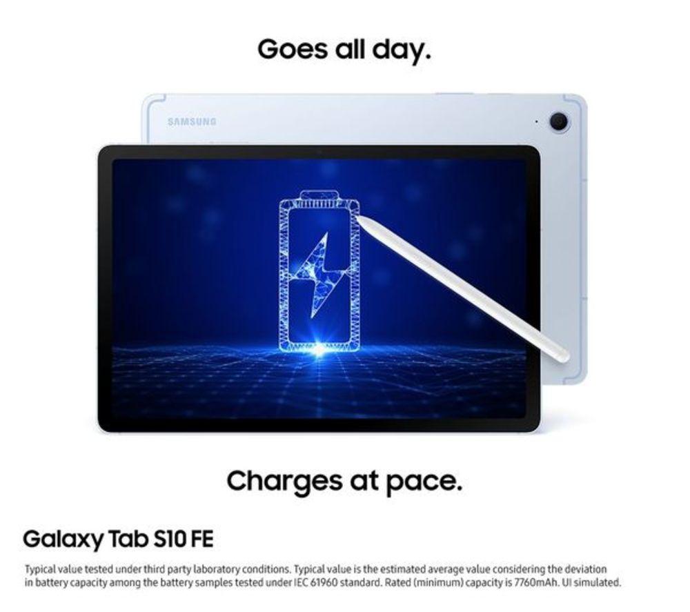 SAMSUNG Galaxy Tab S10 FE 10.9" Refurbished Tablet - 128 GB, Grey (Excellent Condition) image number 13 of 22