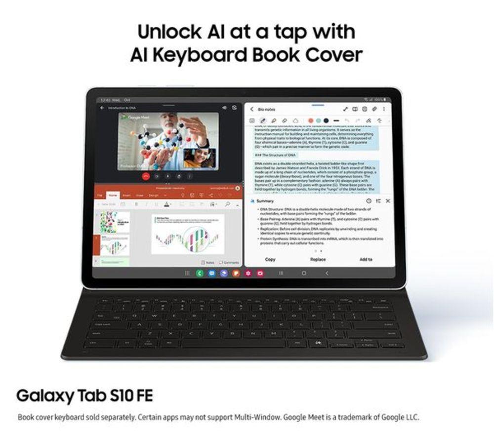 SAMSUNG Galaxy Tab S10 FE 10.9" Refurbished Tablet - 128 GB, Grey (Excellent Condition) image number 14 of 22