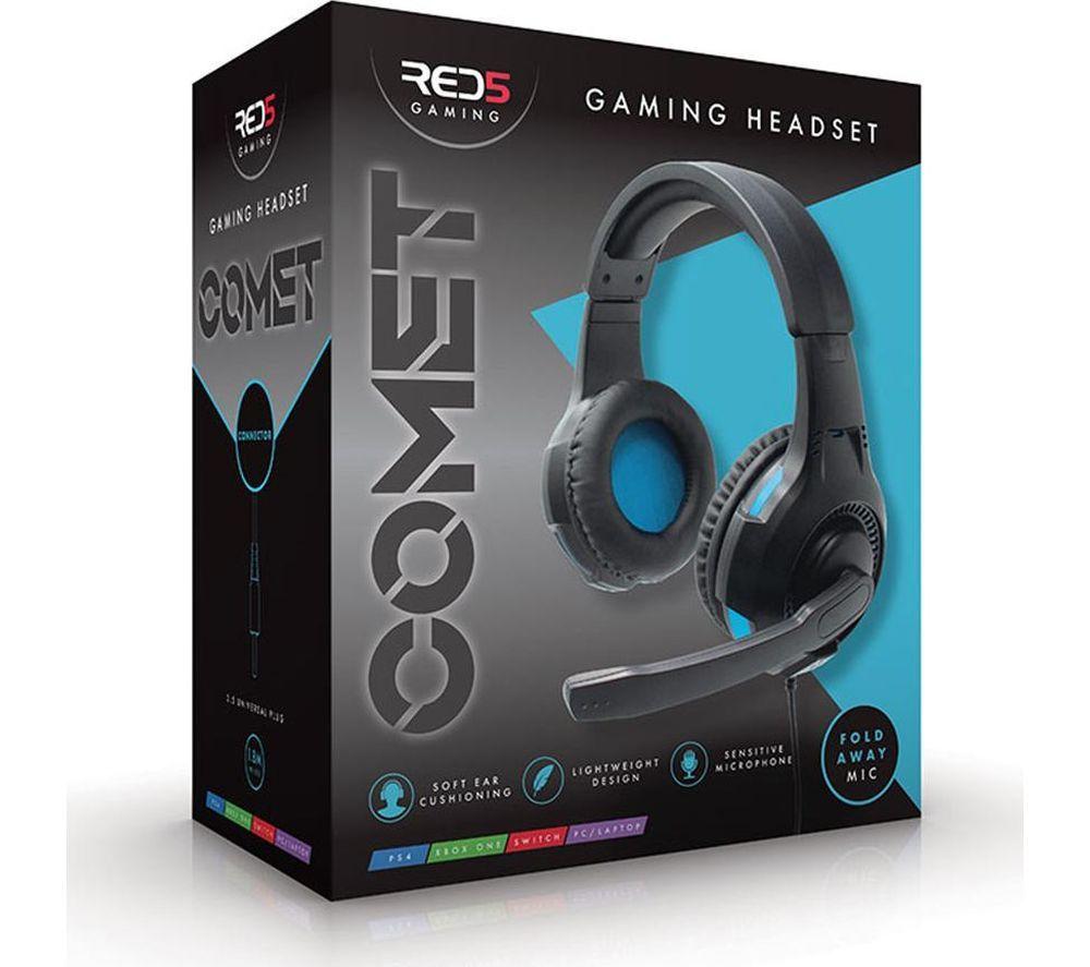 MENKIND Red5 Comet Gaming Headset - Black & Blue image number 5 of 5