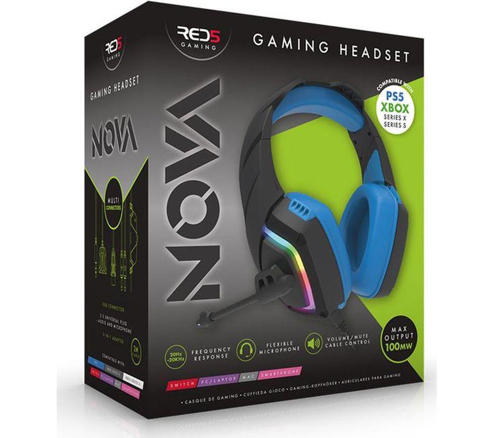 MENKIND Red5 Nova 2 Gaming Headset - Blue & Black image number 2 of 5