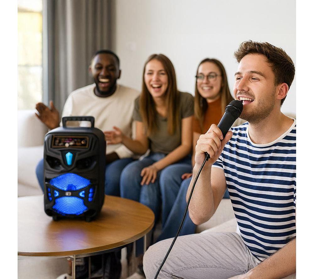 MENKIND Bluetooth Megasound Karaoke Party Speaker - Black image number 4 of 7