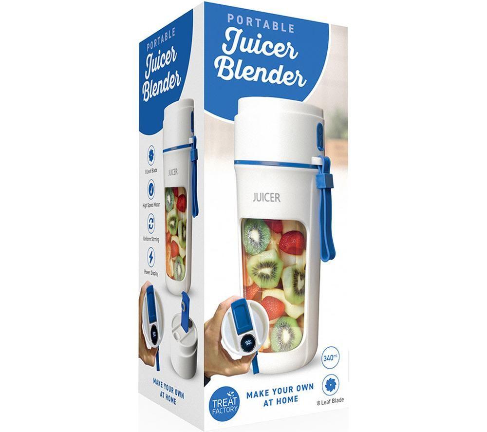 MENKIND Treat Factory Portable Juicer Blender - White & Blue image number 4 of 4