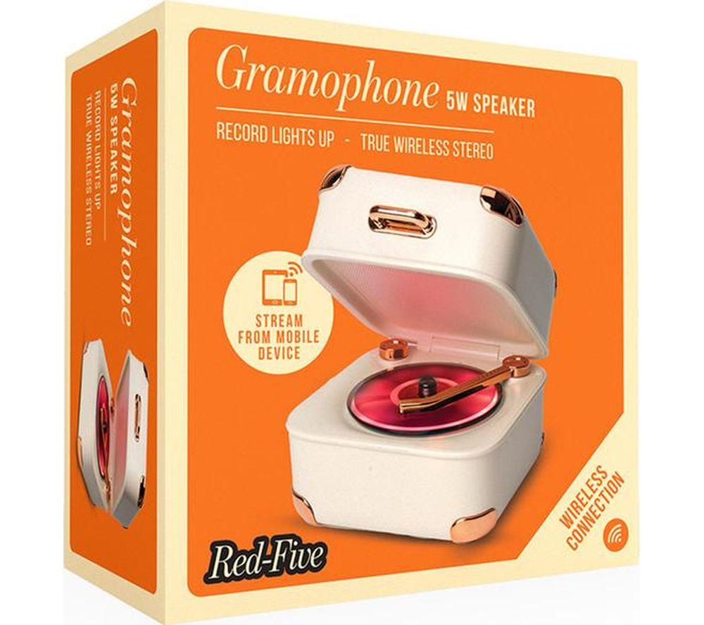 MENKIND Gramophone Portable Bluetooth Speaker - Beige image number 2 of 7