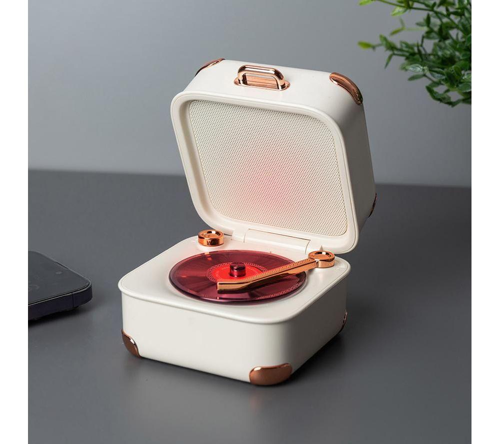 MENKIND Gramophone Portable Bluetooth Speaker - Beige image number 3 of 7