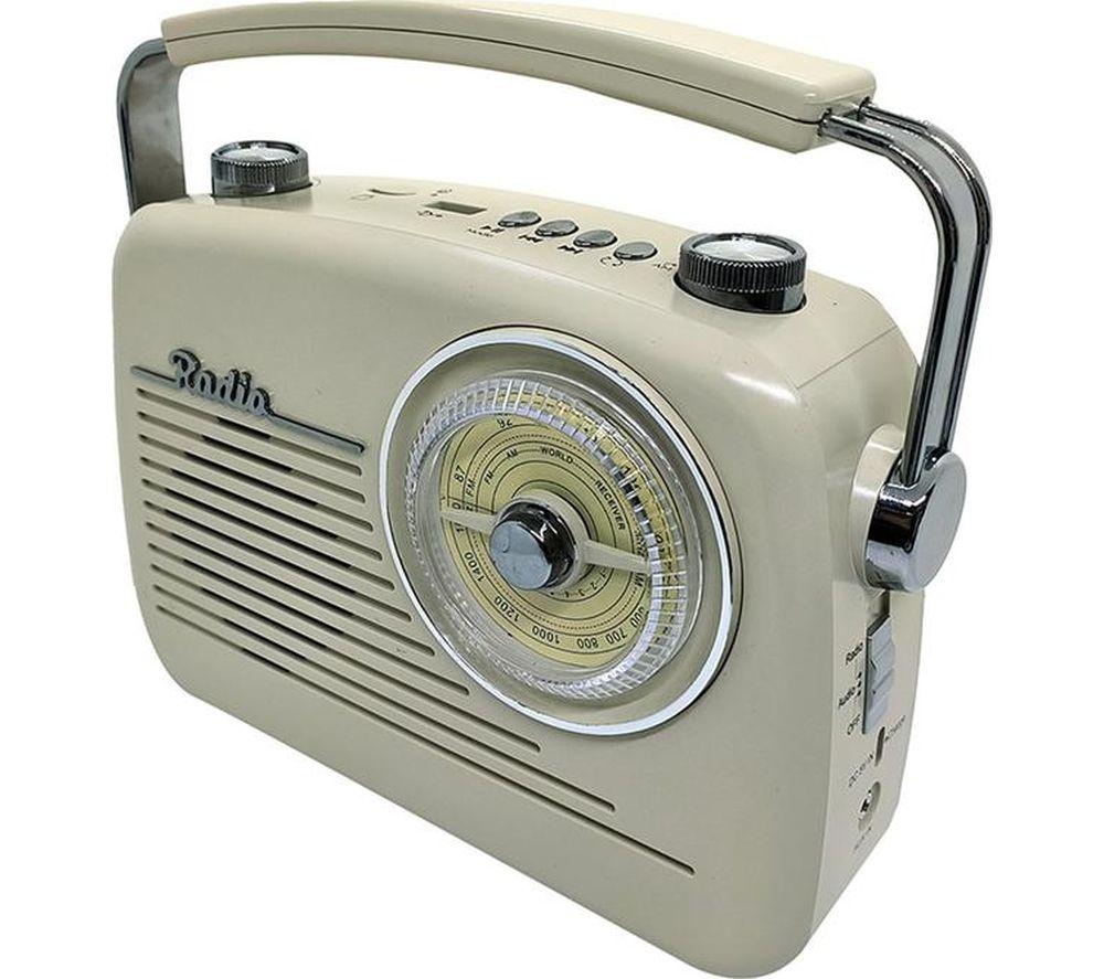 MENKIND Red5 Retro FM Bluetooth Radio - Beige image number 2 of 8