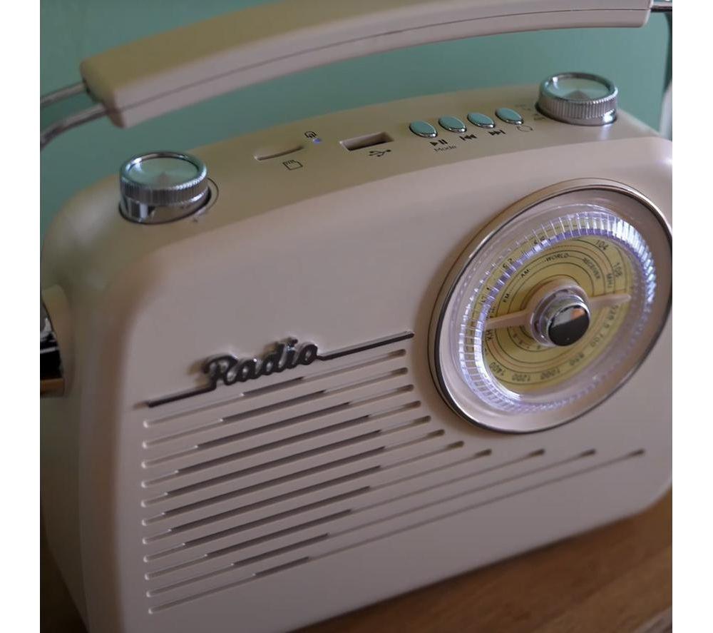 MENKIND Red5 Retro FM Bluetooth Radio - Beige image number 6 of 8