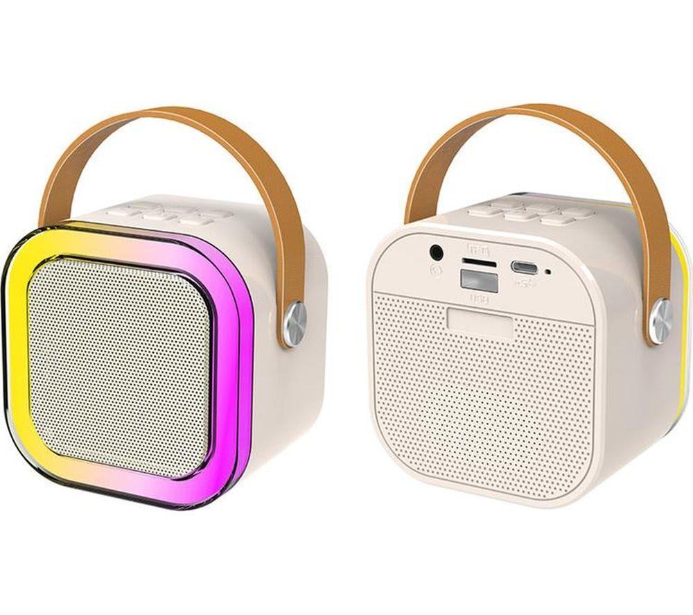 RED5 Dual Mini Portable Bluetooth Karaoke Set - Beige image number 2 of 5