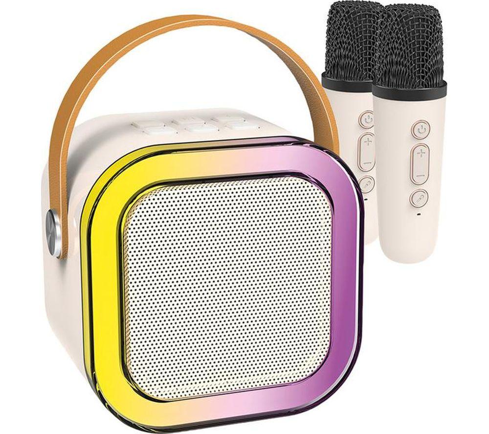 RED5 Dual Mini Portable Bluetooth Karaoke Set - Beige image number 3 of 5