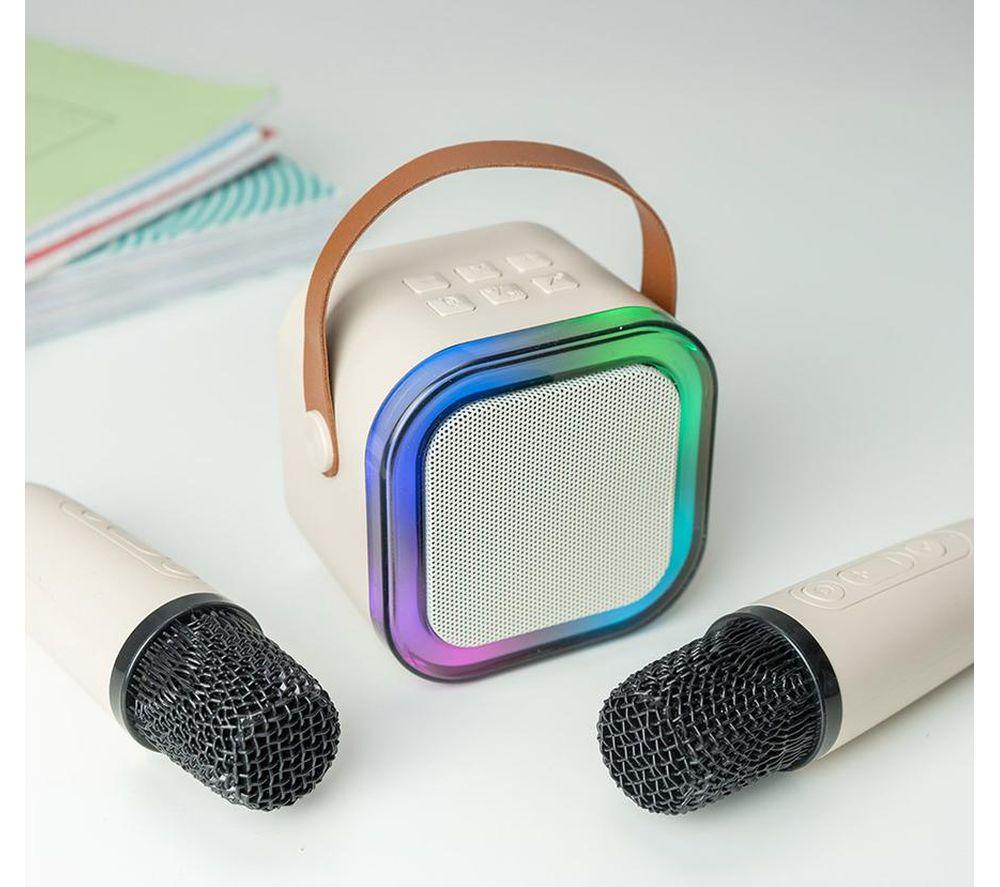 RED5 Dual Mini Portable Bluetooth Karaoke Set - Beige image number 5 of 5
