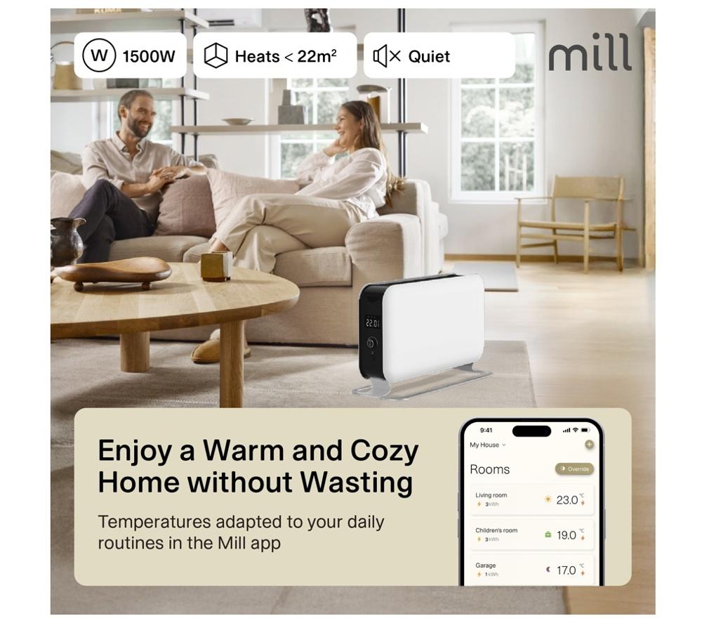 MILL WiFi Max Portable Smart Convector Heater - 1500 W, White image number 4 of 8