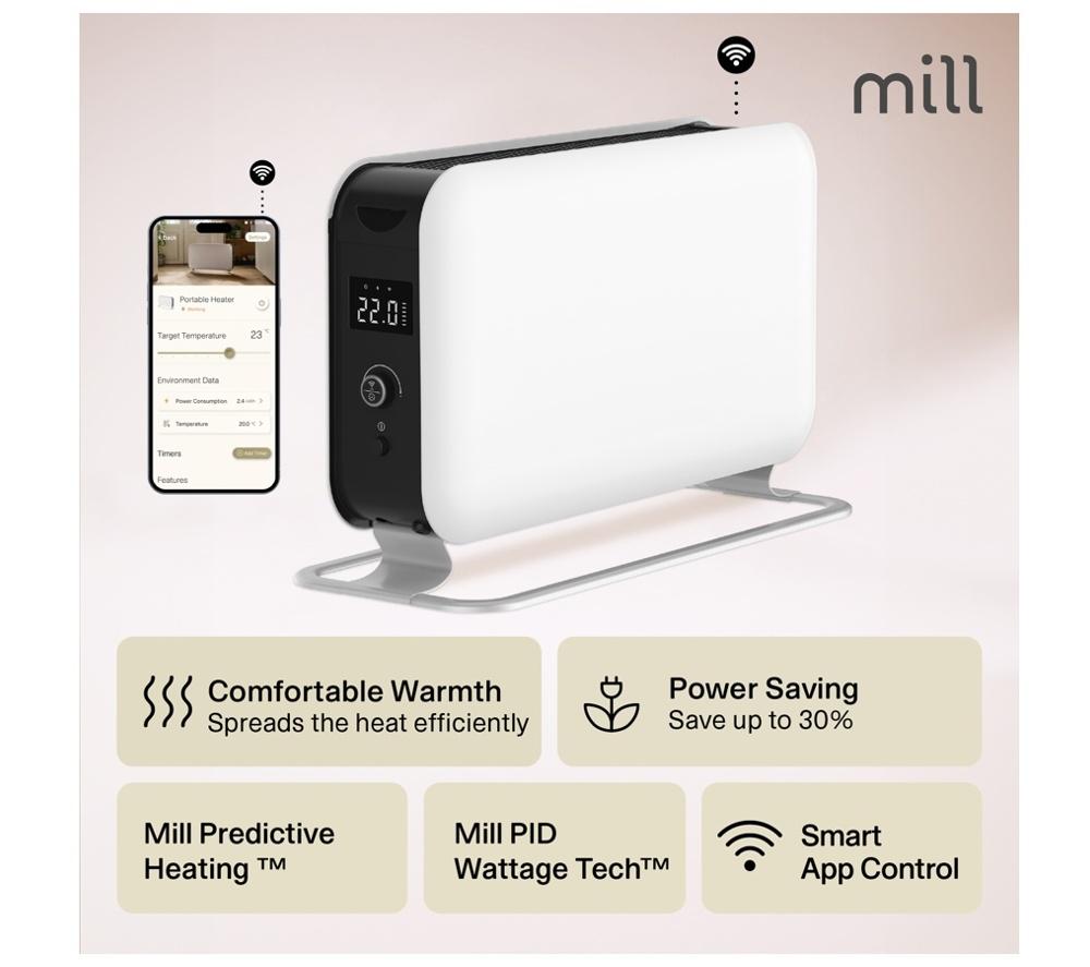 MILL WiFi Max Portable Smart Convector Heater - 1500 W, White image number 5 of 8