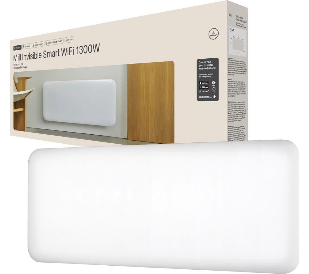 Mill Invisible Pa1300wifi4 Smart Wifi Panel Heater - White, White