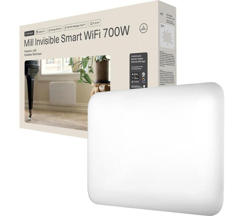 MILL Invisible PA700WIFI4 Smart WiFi Panel Heater - White