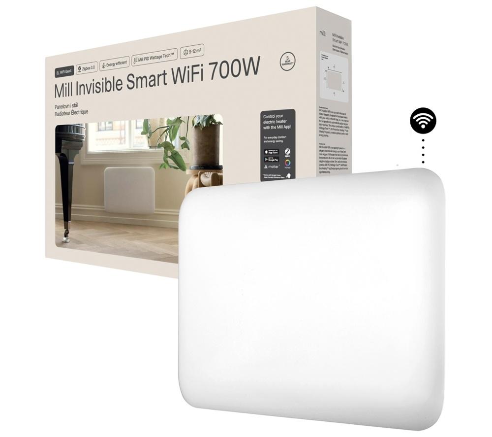 MILL Invisible PA700WIFI4 Smart WiFi Panel Heater - White image number 6 of 7