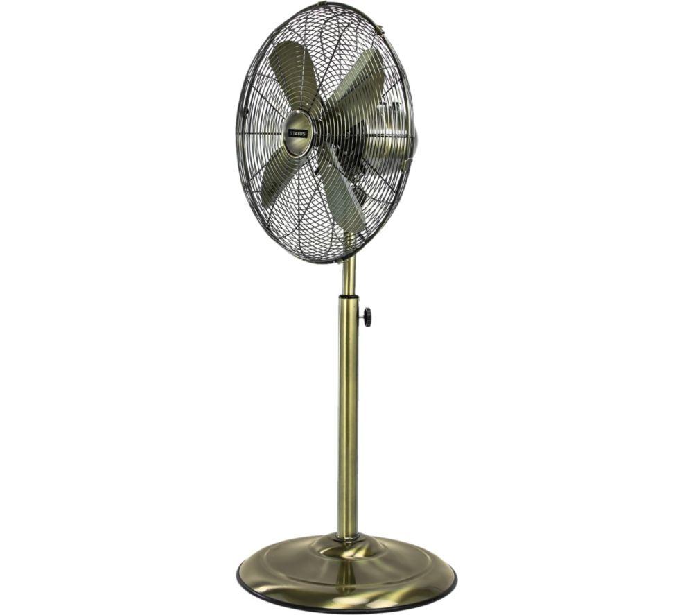 STATUS S16ASTANDFAN1PKB 16" Antique Brass Pedestal Fan - Brass image number 2 of 5