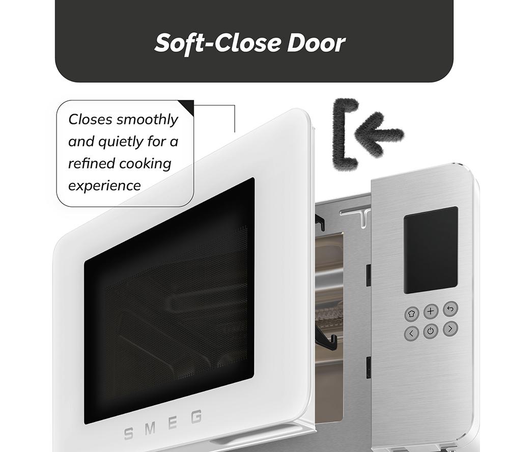 SMEG Collezione MOC01WHMUK Microwave with Grill - White image number 6 of 8