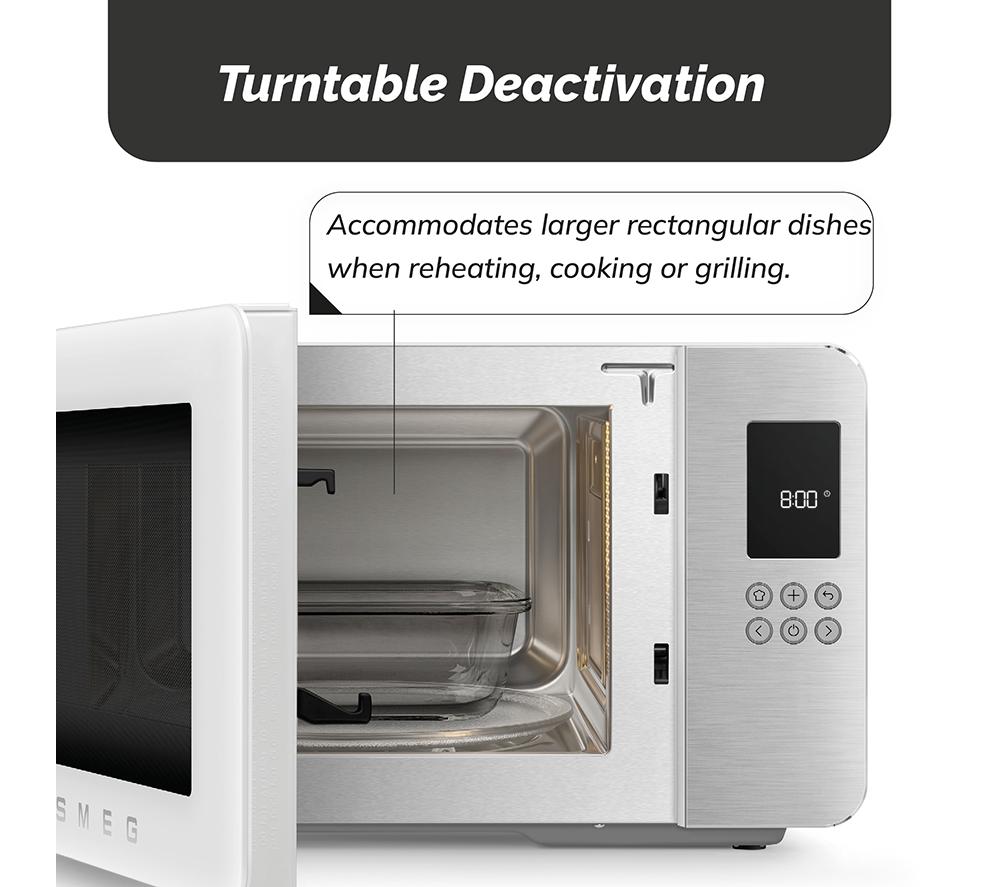 SMEG Collezione MOC01WHMUK Microwave with Grill - White image number 8 of 8