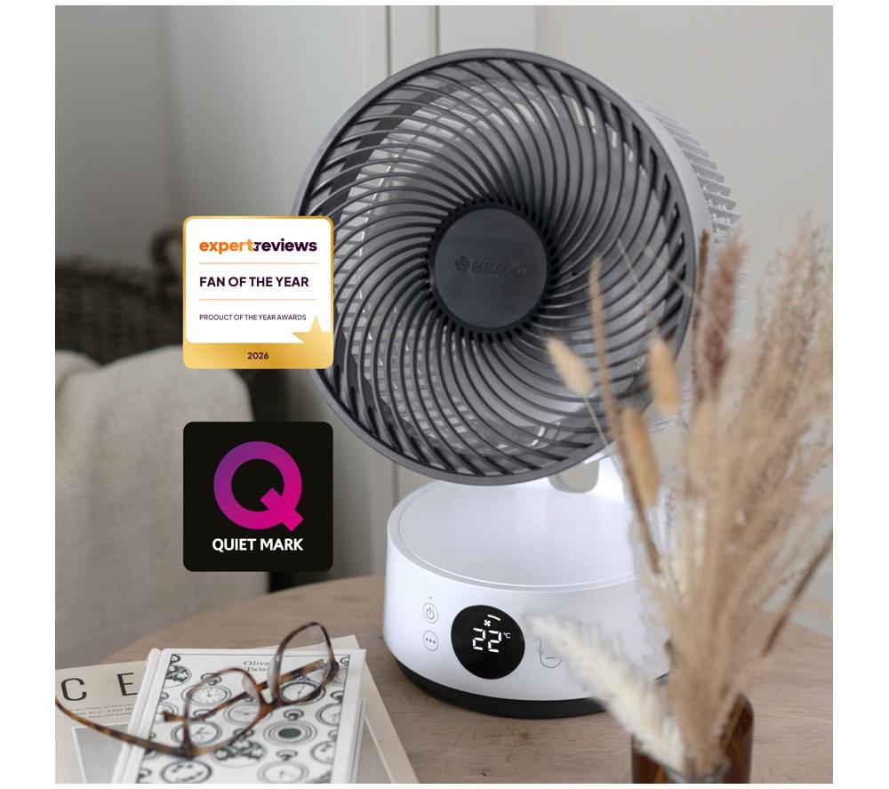 MEACO Sefte 8&rdquo; Table Air Circulator Fan - White image number 2 of 10