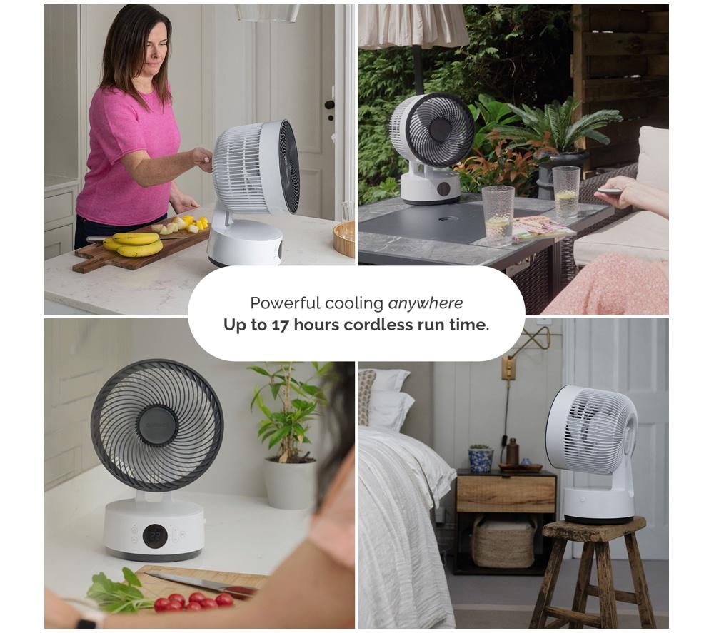 MEACO Sefte 8&rdquo; Table Air Circulator Fan - White image number 3 of 10