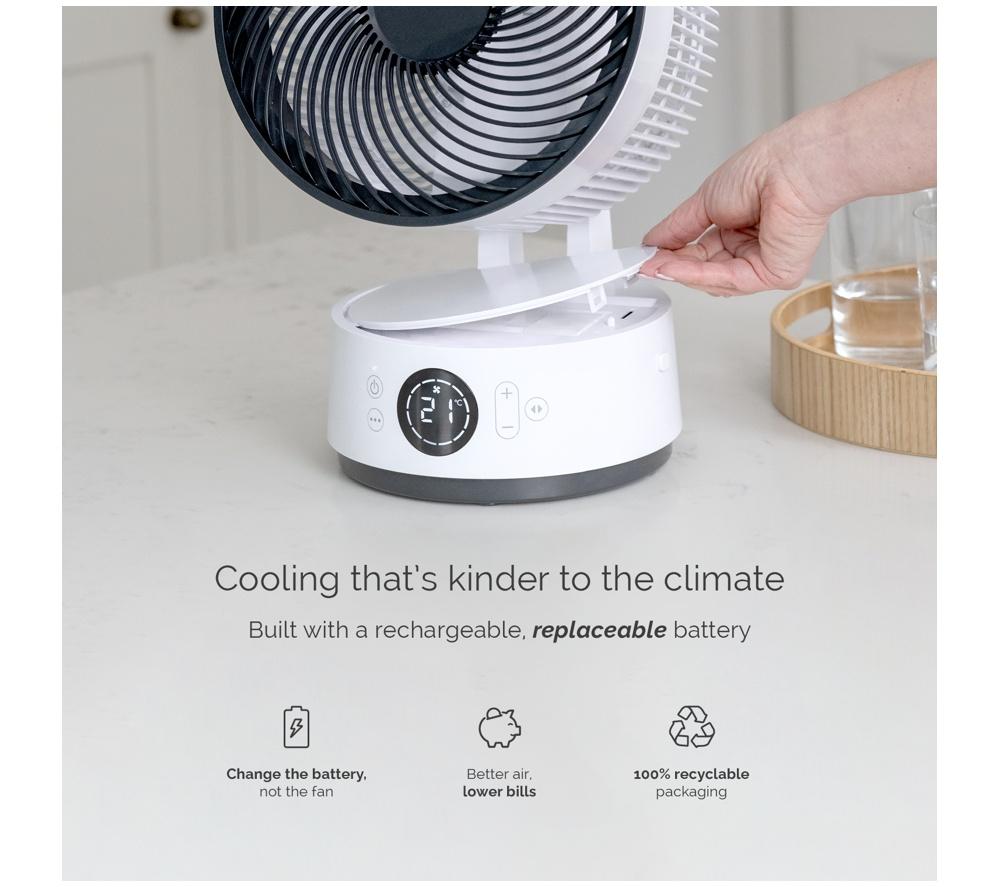 MEACO Sefte 8&rdquo; Table Air Circulator Fan - White image number 4 of 10