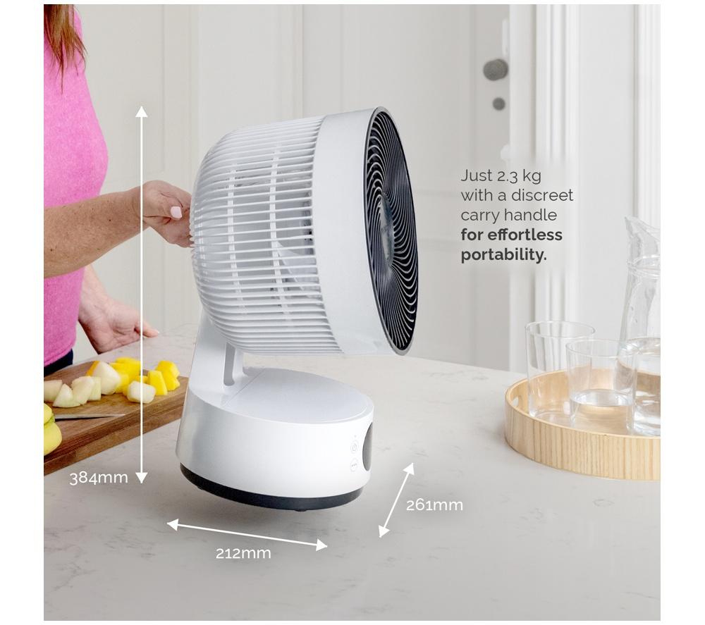 MEACO Sefte 8&rdquo; Table Air Circulator Fan - White image number 5 of 10
