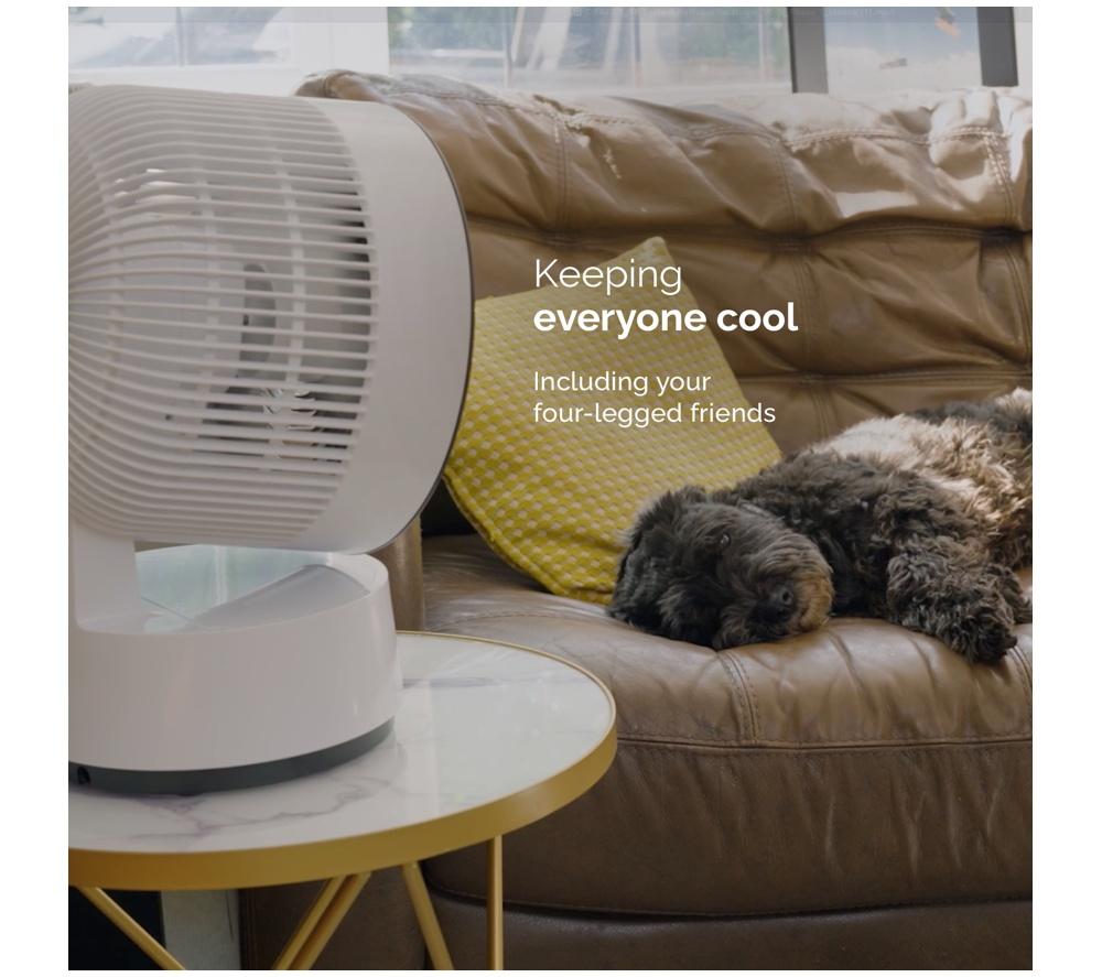 MEACO Sefte 8&rdquo; Table Air Circulator Fan - White image number 9 of 10