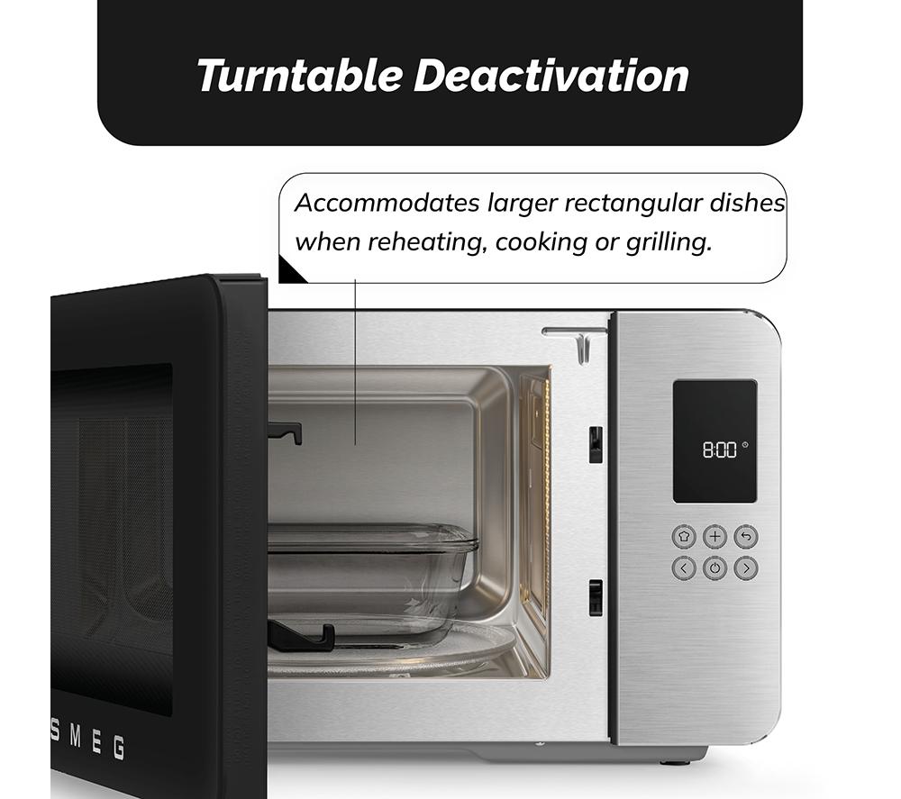 SMEG Collezione MOC01BLMUK Microwave with Grill - Black image number 8 of 8