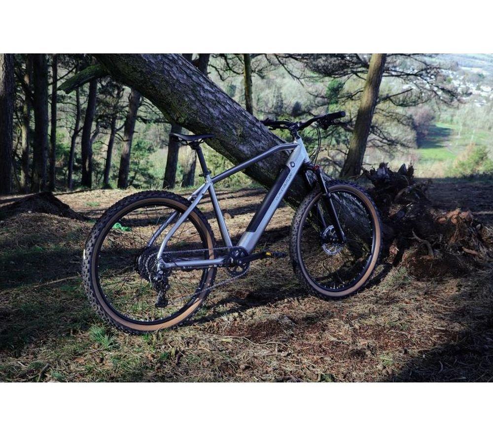 CLAUD BUTLER Ridge 2.0 Medium Electric Mountain Bike - Silver & Black image number 13 of 15