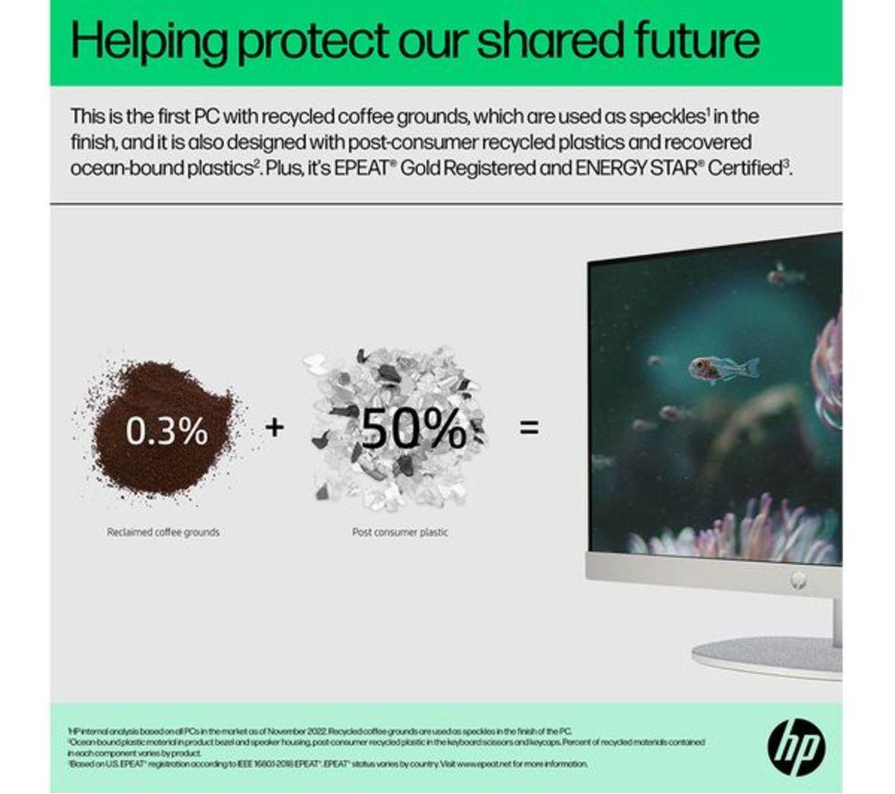HP 24-cr0058na 23.8" Refurbished All-in-One PC - Intel&reg; Core&trade; i3, 512 GB SSD, Shell White (Excellent Condition) image number 19 of 28