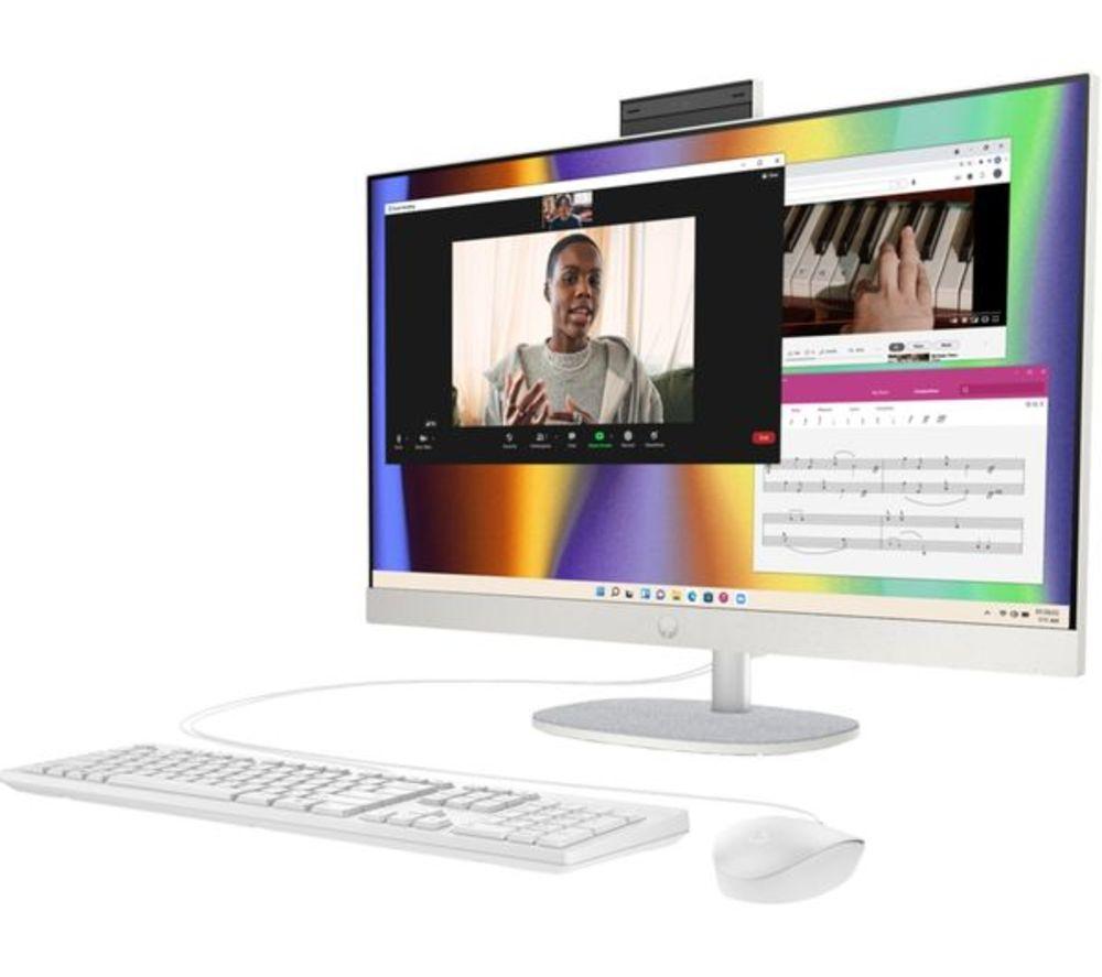 HP 27-cr0051na 27" Refurbished All-in-One PC - AMD Ryzen 7, 1 TB SSD, White (Very Good Condition) image number 22 of 24