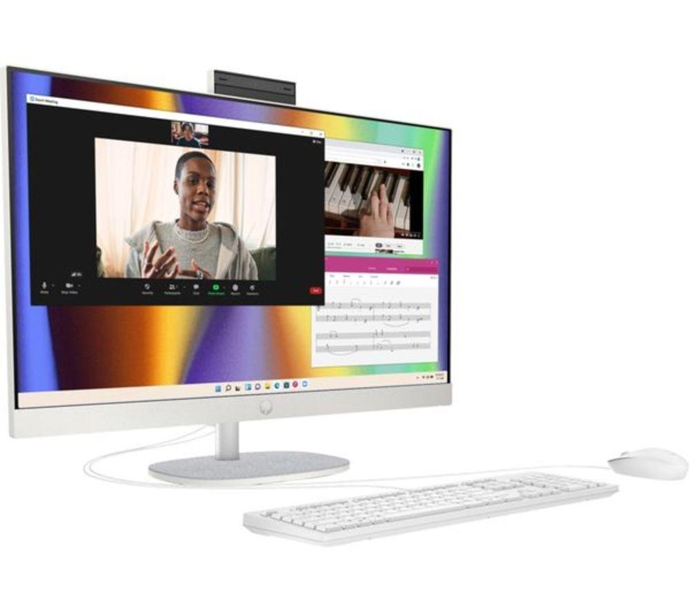 HP 27-cr0051na 27" Refurbished All-in-One PC - AMD Ryzen 7, 1 TB SSD, White (Very Good Condition) image number 23 of 24