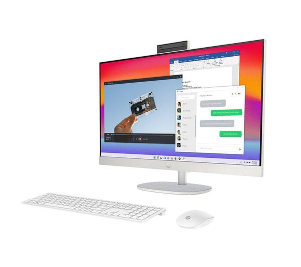 HP 24-cr2002na 23.8" Refurbished All-in-One PC - Intel&reg; Core&trade; Ultra 5, 1 TB SSD, White (Very Good Condition) image number 12 of 13