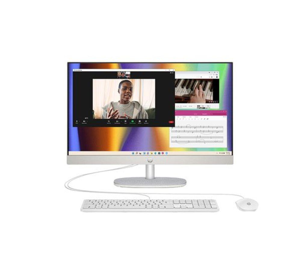 HP 24-cr0065na 23.8" Refurbished All-in-One PC - AMD Ryzen 7, 1 TB SSD, White (Very Good Condition) image number 12 of 22