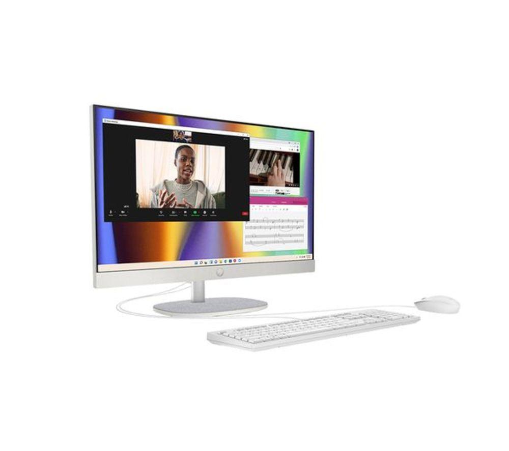 HP 24-cr0065na 23.8" Refurbished All-in-One PC - AMD Ryzen 7, 1 TB SSD, White (Very Good Condition) image number 21 of 22