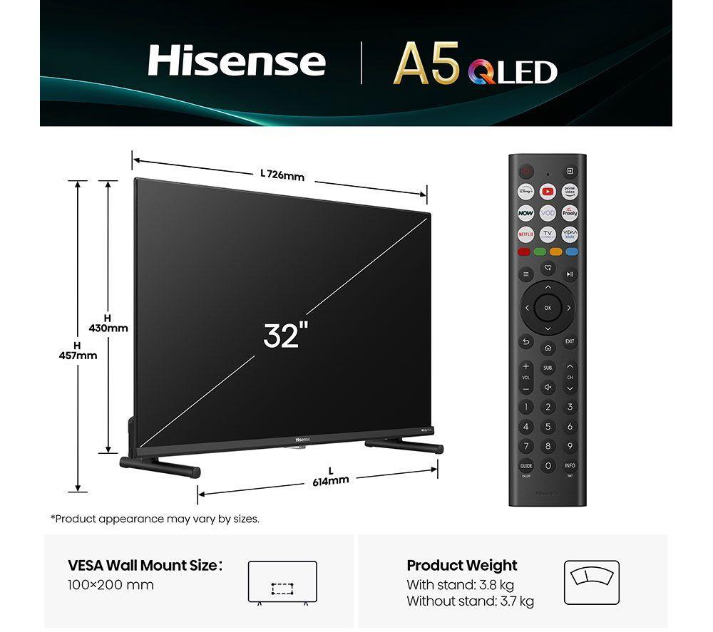 HISENSE A5Q 32" QLED Full HD HDR Smart TV - 32A59Q image number 10 of 11