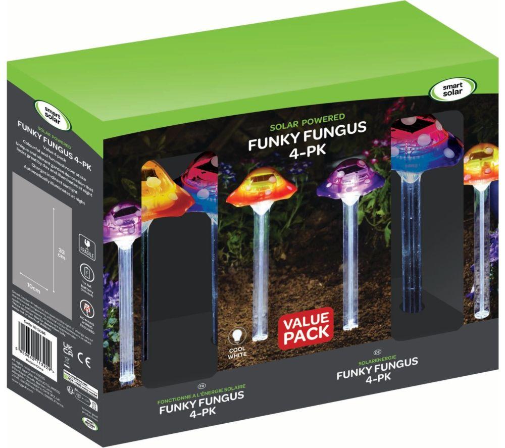 SMART GARDEN Funky Fungus Solar Stake Light - Pack of 4 image number 2 of 3
