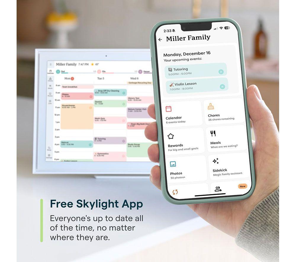 SKYLIGHT 15" Smart Digital Calendar - White image number 5 of 9
