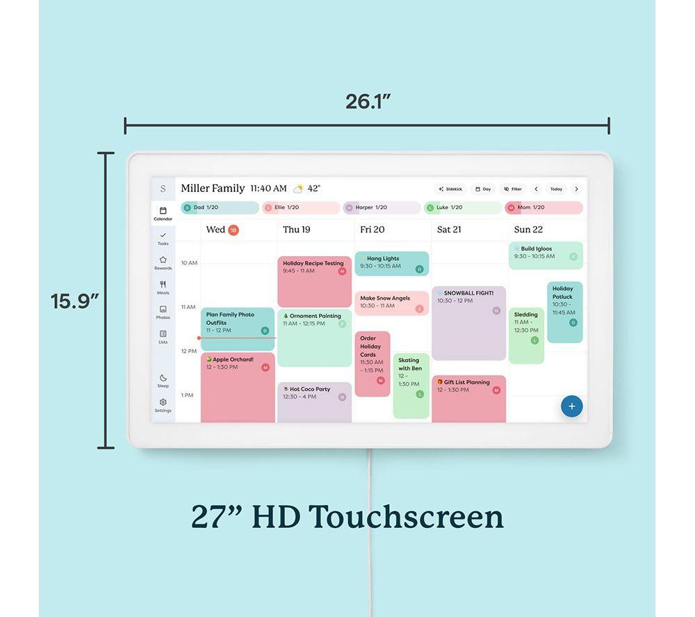 SKYLIGHT  Max 27" Smart Digital Calendar - White image number 6 of 8