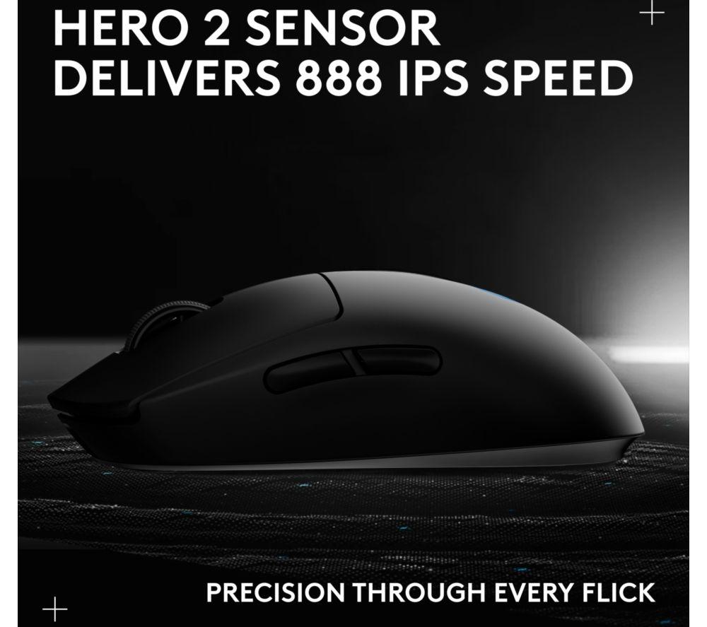 LOGITECH PRO 2 Lightspeed RGB Wireless Optical Gaming Mouse: 8K Edition - Black image number 7 of 8