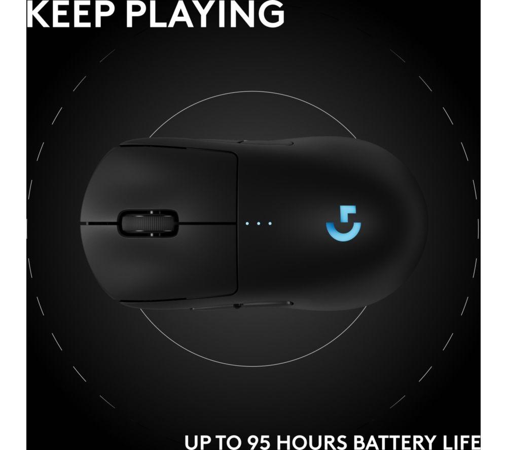 LOGITECH PRO 2 Lightspeed RGB Wireless Optical Gaming Mouse: 8K Edition - Black image number 8 of 8