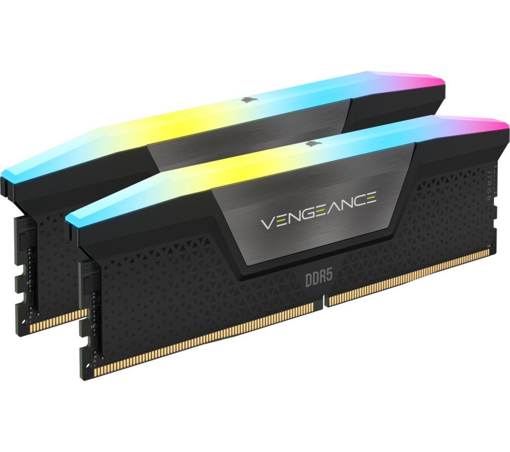 CORSAIR Vengeance RGB DDR5 6000 MHz PC RAM - 16 GB × 2 - Black